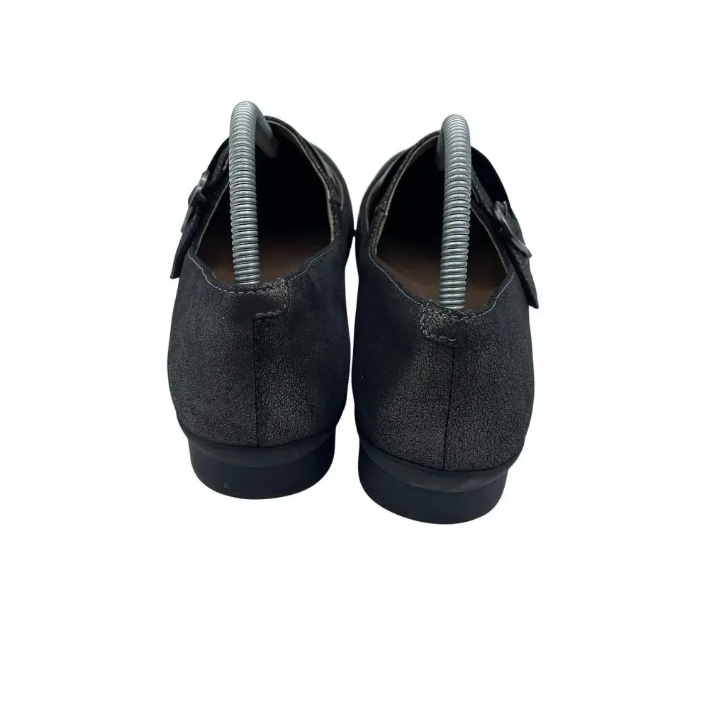 Dansko Kaelyn Mary Jane Shoes Comfort Graphite Metallic Women 40 9.5 10